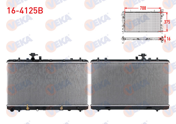 VEKA 16-4125B | Su Radyatörü Brazing Suzuki Sx4 (Gy) 1.6 Ddıs A-T 2006-2013
