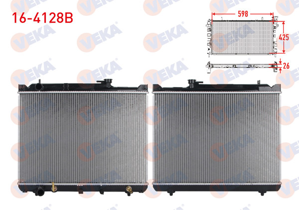 VEKA 16-4128B | Su Radyatörü Brazing Suzuki Grand Vitara I (Ft,Gt) 2.7 İ A-T 2001-2003