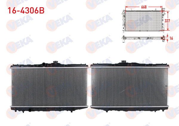 VEKA 16-4306B | Su Radyatörü Brazing Toyota Corolla (_E9_) 1.3İ Ae92 M-T 1987-1993