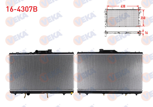 VEKA 16-4307B | Su Radyatörü Brazing Toyota Corolla (_E11_) 1.6İ (Ae111) A-T 1997-2002