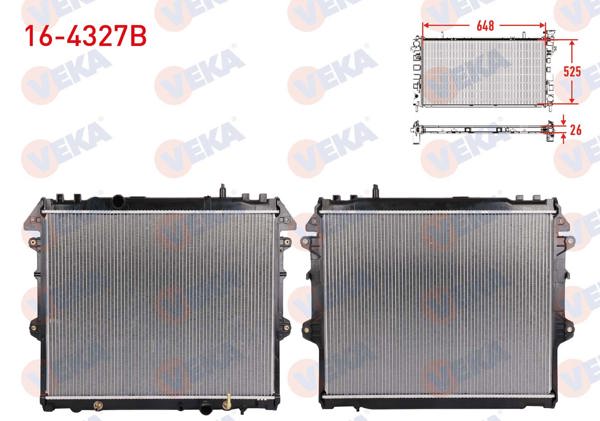 VEKA 16-4327B | Su Radyatörü Brazing Toyota Hı-Lux (Vıgo) Pick Up (Tgn1_, Ggn2_, Ggn1_, Kun2_, Kun1_) 2.5 D-4D A-T 2005-2011