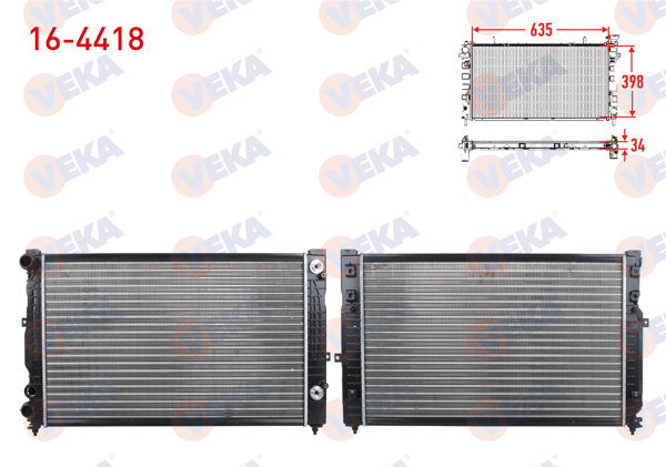 VEKA 16-4418 | Su Radyatörü Mekanik Volkswagen Passat (3B3) 1.6 A-T 2000-2005