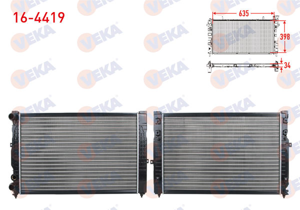 VEKA 16-4419 | Su Radyatörü Mekanik Volkswagen Passat (3B3) 1.6 M-T 1996-2005