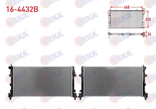 VEKA 16-4432B | Su Radyatörü Brazing Polo 6R,6C 1.0,1.0 TSI,1.4,1.2Tdı,1.4Tdı,1.6Tdı 09-17 / Toledo,Ibiza IV 1.0,1.2Tsı,1.4Tsı,1.4-1.2,1.4,1.6Tdı 09-17 / Fabia,Rapid, 1.0,1.0Tsı,1.2Tsı,1.6Tdı,1.2Tsı,1.4 07-22 A-T / M-T