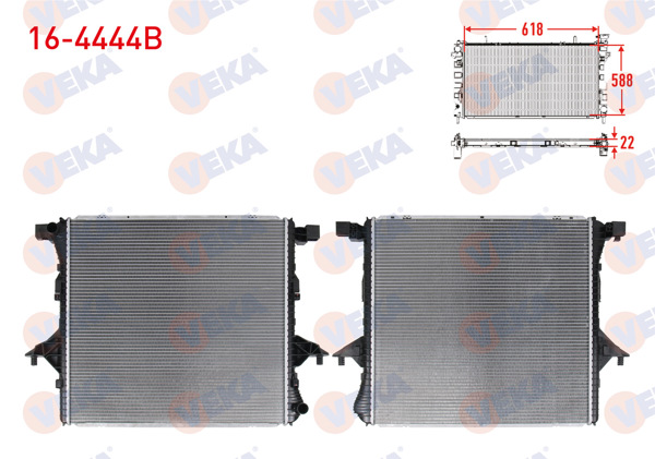 VEKA 16-4444B | Su Radyatörü Brazing Volkswagen Amarok 2.0 Tdı M-T Ac + /-2010 -