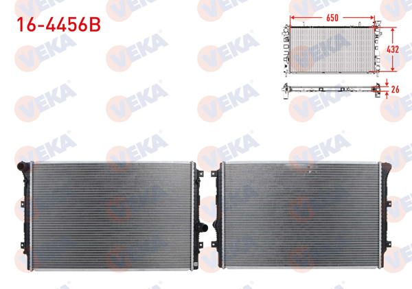 VEKA 16-4456B | Su Radyatörü Brazing Volkswagen Caddy IV (Sab, Saj) 2.0 TDI A-T / M-T Ac + /-2015 -