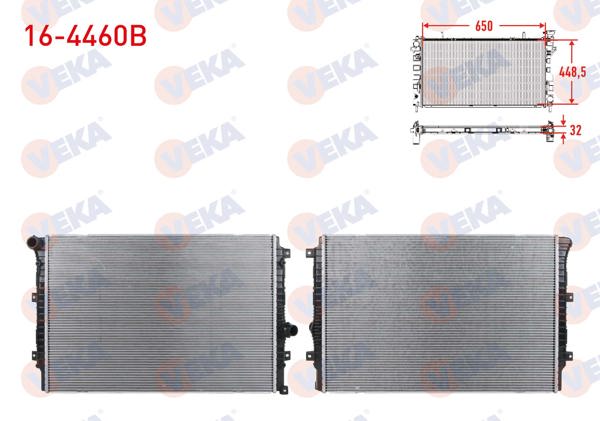 VEKA 16-4460B | Su Radyatörü Brazing Volkswagen Tiguan (5N_) 1.4 TSI 2007-2016