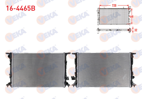 VEKA 16-4465B | Su Radyatörü Brazing Audi A8 2.0 TFSI-3.0 TDI-3.0 TFSI A-T / M-T Quattro 2009 -