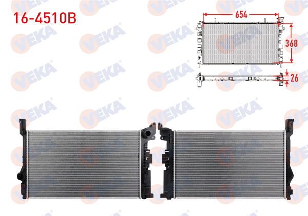 VEKA 16-4510B | Su Radyatörü Brazing Volvo Xc90 II D4, D4 Awd, D5 Awd, T5, T5 Awd