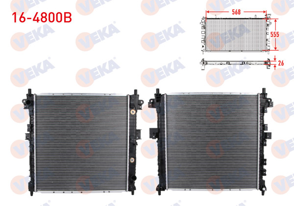 VEKA 16-4800B | Su Radyatörü Brazing Ssangyong Kyron 2.0 Xdı A-T / M-T Ac + /-2005-2011