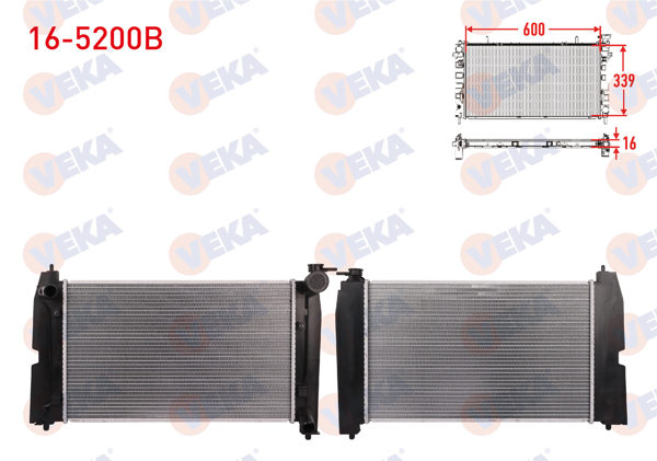 VEKA 16-5200B | Su Radyatörü Brazing Geely Emgrand Ec7 1.5 M-T Ac + /-2010-2014