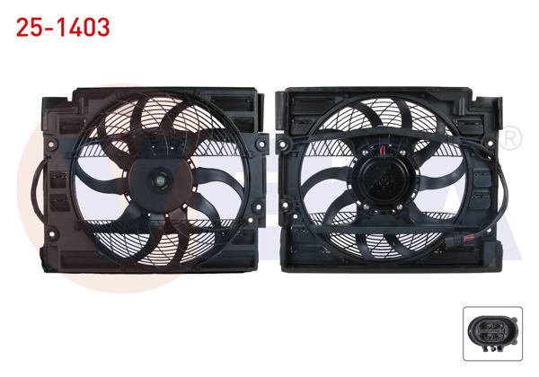 VEKA 25-1403 | Fan Motoru Davlumbazlı Tekli (4 Fişli) BMW 5 Serisi (E39) 520 İ-523 İ-525 İ-525 Tds-528 İ-530 D-530 İ-540 İ Ac + 1995-1998