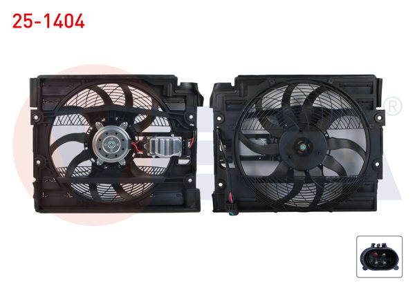 VEKA 25-1404 | Fan Motoru Davlumbazlı Tekli (3 Fişli) BMW 5 Serisi (E39) 520 İ-523 İ-525 İ-525 Tds-528 İ-530 D-530 İ-540 İ Ac + 1998-2003