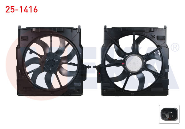 VEKA 25-1416 | Fan Motoru Davlumbazlı Tekli (600W) BMW X5 (E70) 3.0 D-3.5 Xd-4.0 D 2007-2012 / X5 (F15,F85) 2.5 D-3.0 D-4.0 E 2014-/ X6 (E71,E72) 3.0 D-3.5 D-4.0 D 2008 -