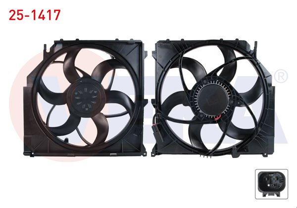 VEKA 25-1417 | Fan Motoru Davlumbazlı Tekli (400W) BMW X3 (E83) 2.0 D-2.0 D Xdrive-2.5-3.0İ 2004-2010