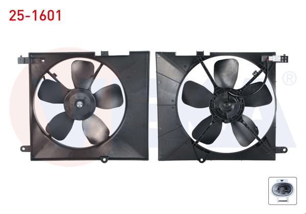 VEKA 25-1601 | Fan Motoru (Su + Klima) Davlumbazlı Chevrolet Kalos (T200) 1.4 Davlumbazlı 2003-2008