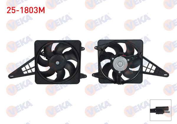 VEKA 25-1803M | Fan Motoru Kablolu Tofas Dks 1.6 1993-2002 Cap 300mm / 160W