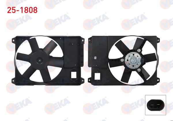 VEKA 25-1808 | Fan Motoru Su Radyatörü Davlumbazlı Tekli Fiat Ducato (230) 2.0 JTD 1994-2002