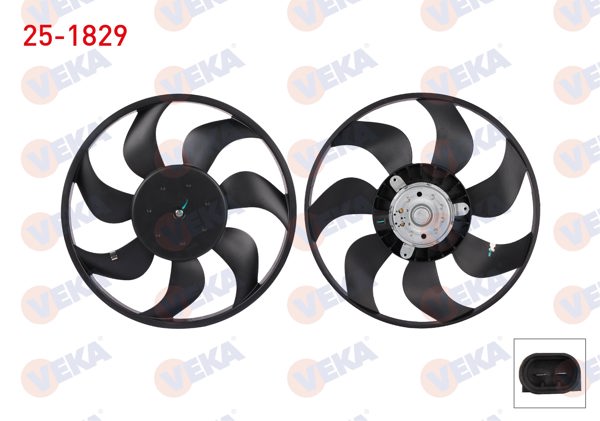 VEKA 25-1829 | Fan Motoru Pervanelı Fiat Ducato 2.3 Mjt-3.0 Mjt 2006 -