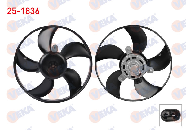 VEKA 25-1836 | Fan Motoru Davlumbazlı Tekli Fanlı Rezistanslı Fiat Palio 1.2 1997-2004