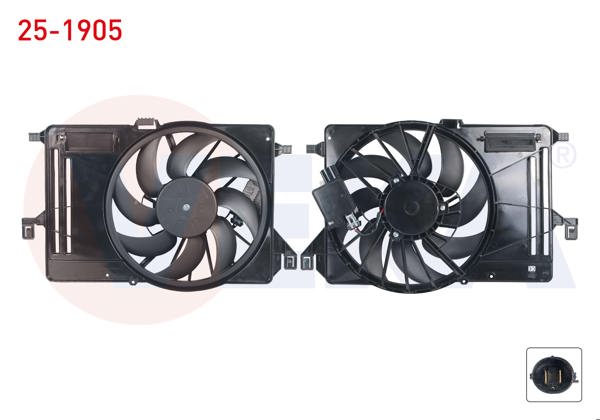 VEKA 25-1905 | Fan Motoru Su Radyatörü Davlumbazlı Tekli Fan Ford Focus III 1.6 TDCI 2011-2015