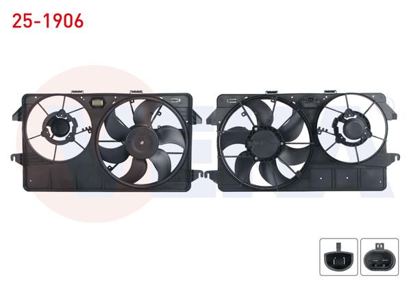 VEKA 25-1906 | Fan Motoru Su Radyatörü Davlumbazlı Tekli Fan Ford Transit Connect 1.8 TDCI Ac-2002-2013