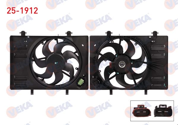 VEKA 25-1912 | Fan Motoru Davlumbazlı (Tekli) Ford Tourneo Courıer B460 1.5 TDCI 2018 -