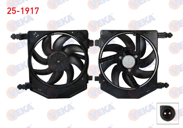 VEKA 25-1917 | Fan Motoru Davlumbazlı Tekli Fanlı Ford Fiesta 1.25, 1.4, 1.6 1995-2002