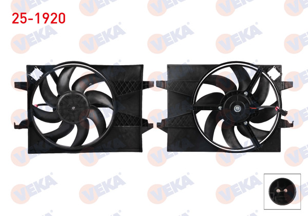 VEKA 25-1920 | Fan Motoru Davlumbazlı Tekli Fanlı Ford Fusion 1.6 2002-2009