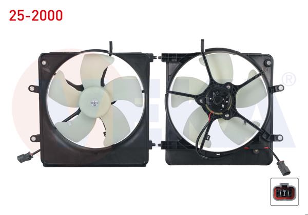 VEKA 25-2000 | Fan Motoru Su Radyatörü Honda Jazz II (Gd) 1.4İ Davlumbazlı 2002-2008