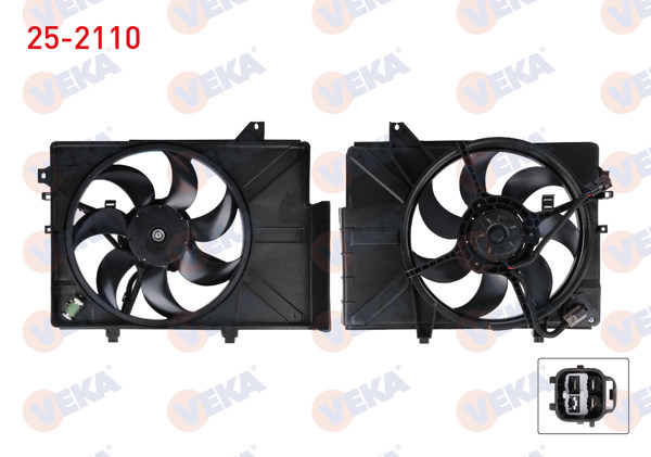 VEKA 25-2110 | Fan Motoru Su Radyatörü Rezistanslı Hyundai Getz (Tb) 1.4İ Davlumbazlı 2002-2008