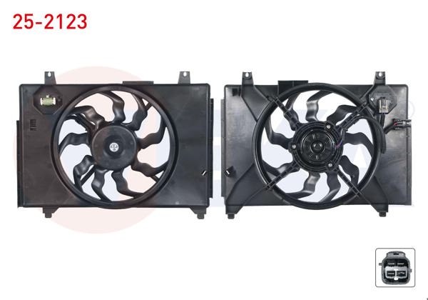 VEKA 25-2123 | Fan Motoru Su Radyatörü Rezistanslı Hyundai Accent Era 1.5 CRDI Davlumbazlı 2006-2012