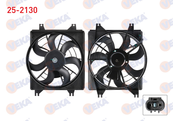 VEKA 25-2130 | Fan Motoru Klima Radyatörü Davlumbazlı Hyundai Accent I (X-3) Yumurta Kasa 1.3İ 1994-2000