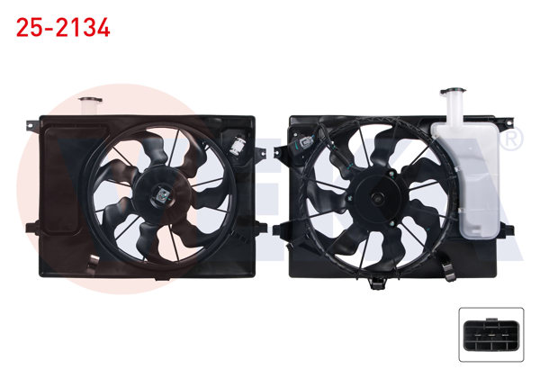 VEKA 25-2134 | Fan Motoru Davlumbazlı Bıdonlu Hyundai Elantra V 1.6 2011-2015 / i30 (Gd) 1.6 2012-2016 / Kia Ceed 1.4 Cvvt-1.6 CRDI 2012-/ Kia Pro Ceed 1.4 Cvvt-1.6 CRDI 2013 -