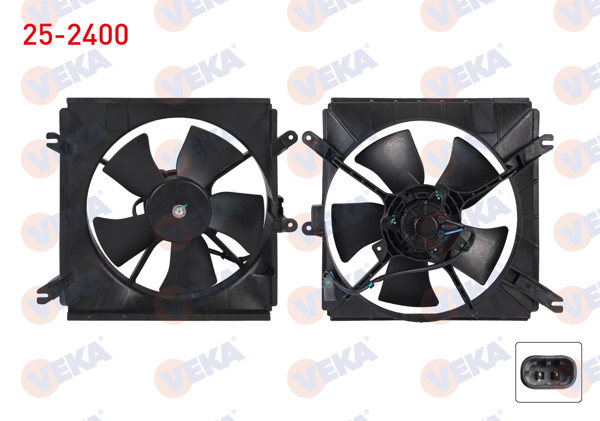VEKA 25-2400 | Fan Motoru Davlumbazlı Kia Rio Hatchback (Dc) 1.3-1.5 16V 2000-2005