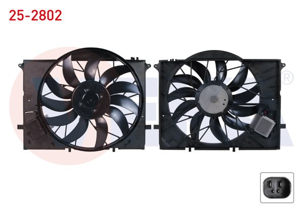 VEKA 25-2802 | Fan Motoru Davlumbazlı Tekli (850W) (4 Fişli) Mercedes S Serisi (W220) S 320-S 320 CDI-S 350-S 400 CDI-S 500-S 600 1998-2005