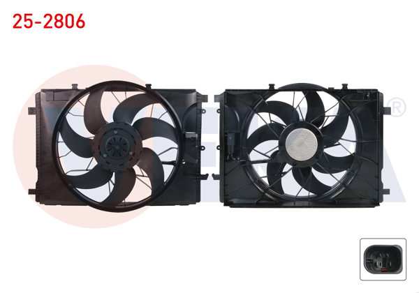 VEKA 25-2806 | Fan Motoru Davlumbazlı Tekli (600W) Mercedes C Serisi (W204) C 180-C 200-C 200 CDI-C 220 CDI-C 250-C 250 CDI 07-14 / E Serisi (W212) E 180-E 200-E 200 Cgı-E 220 CDI-E 250 09 -