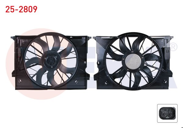 VEKA 25-2809 | Fan Motoru Davlumbazlı Tekli (400W) Mercedes E Serisi (W211) E 200-E 200 CDI-E 220 CDI-E 240-E 320-E 350 2002-2008 / CLS (C219) CLS 350 2004-2011