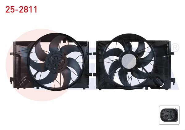 VEKA 25-2811 | Fan Motoru Davlumbazlı Tekli (440W) Mercedes C Serisi (W203) C 180-C 200-C 200 CDI-C 220 CDI-C 230-C 240-C 270 CDI-C 320 2000-2006 / CLK (C209) 200-240-270 CDI-320 2002-2009