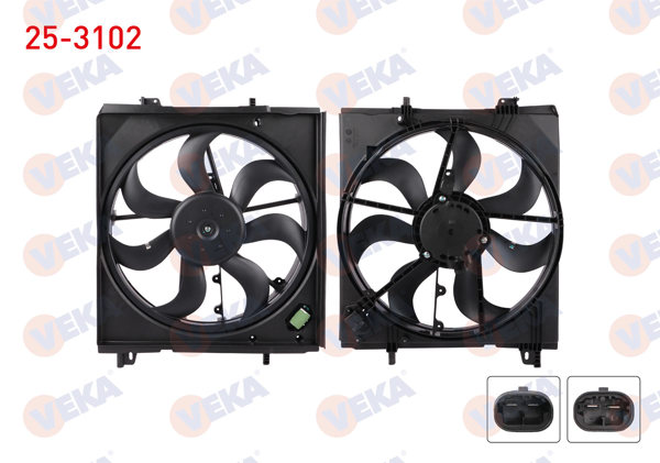 VEKA 25-3102 | Fan Motoru Renault Kadjar 1.5 DCI 2015-/ Nissan Qashqai 1.5 DCI 2013 -