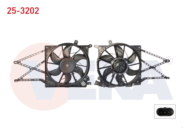 VEKA 25-3202 | Fan Motoru Su Radyatörü Rezistanslı Opel Astra G (F69) 1.4 16V Davlumbazlı Tekli 1998-2005