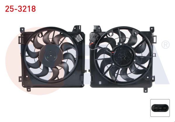 VEKA 25-3218 | Fan Motoru Su Radyatörü (Cekmelı) Davlumbazlı Tek Fan Opel Astra H 1.3 CDTI (Z13dth) 2004-2010