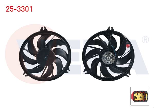 VEKA 25-3301 | Fan Motoru (Su + Klima) Peugeot 206 (2A / C) 1.4İ 16V 1998-2006