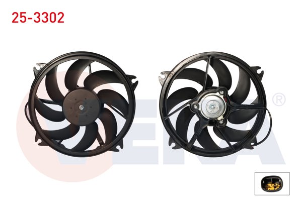 VEKA 25-3302 | Fan Motoru (Su + Klima) Davlumbazlı Tekli Fan Peugeot Partner Tepee 1.6 HDI 2008 -