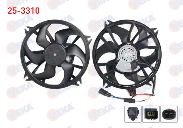 VEKA 25-3310 | Fan Motoru Beyınlı Peugeot 407 (6D) 1.6 HDI 2004-2011