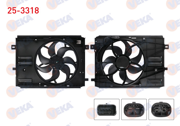 VEKA 25-3318 | Fan Motoru Peugeot 308 / 3008 / 5008 / Partner / Rifter / Citroen C4 / Berlingo / Jumpy / 1.5 HDI