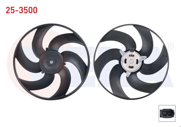 VEKA 25-3500 | Fan Motoru (Motor + Pervane) Su Radyatörü Renault Kangoo (Kc0 / 1) 1.5 DCI Ac + /-1998-2008
