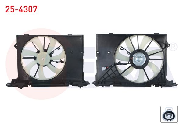 VEKA 25-4307 | Fan Motoru (Su + Klima) Radyatörü Davlumbazlı Tek Fan Toyota Corolla 1.4 D-4D 2012 -