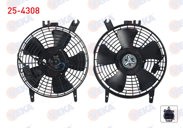 VEKA 25-4308 | Fan Motoru Klima Radyatörü Toyota Corolla (_E10_) 1.6İ Ae101 1992-1997
