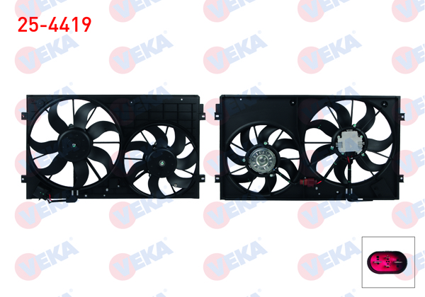 VEKA 25-4419 | Fan Motoru Davlumbazlı Çiftli Kasa 400mm Golf V-VI-Passat 1.2 TSI-1.4 TSI-1.6İ-1.6 TDI 03-13 / A3 1.2-1.4-1.6 03-12 / Leon 1.2 TSI-1.4 TSI-1.6 TDI 05-12 / Superb 1.6 TDI 10-15